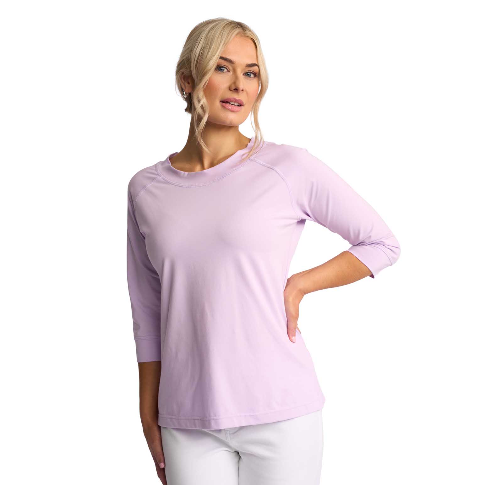 Vassalli Boat Neck 3/4 Sleeve Top
